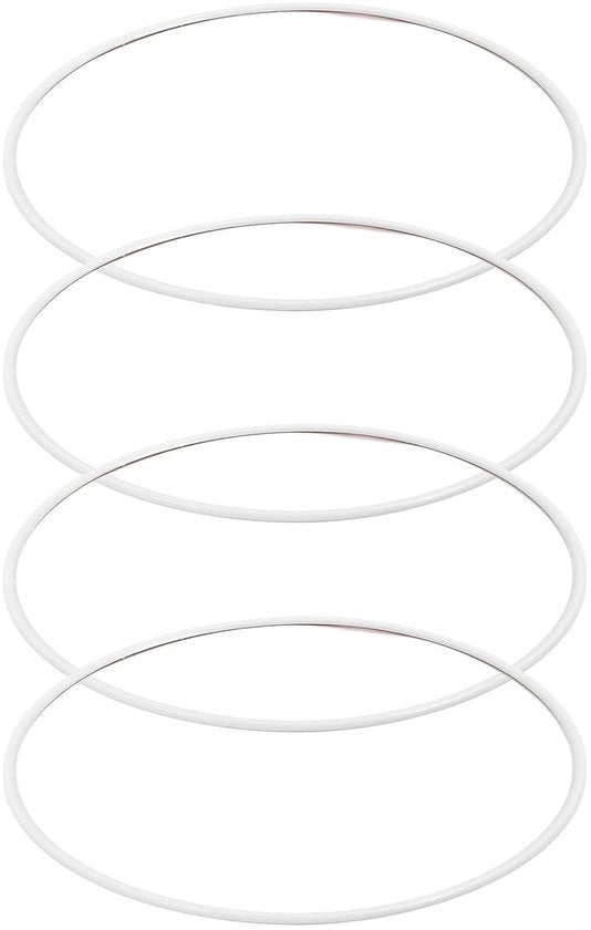 Set di 4 Protezioni per Ruote per Auto in Bianco