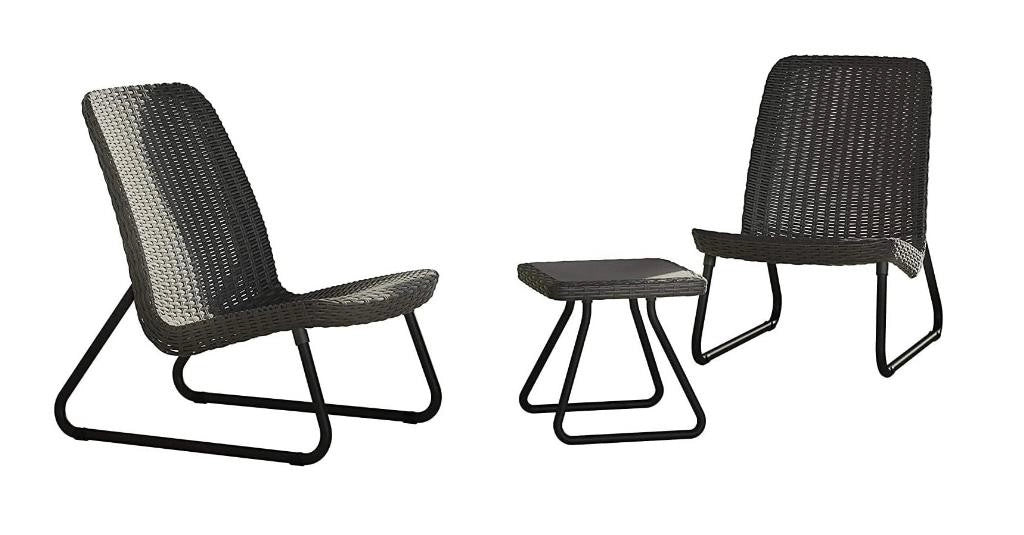 Set Salottino da Giardino Rio Patio Poltrone + Tavolino Graphite Keter