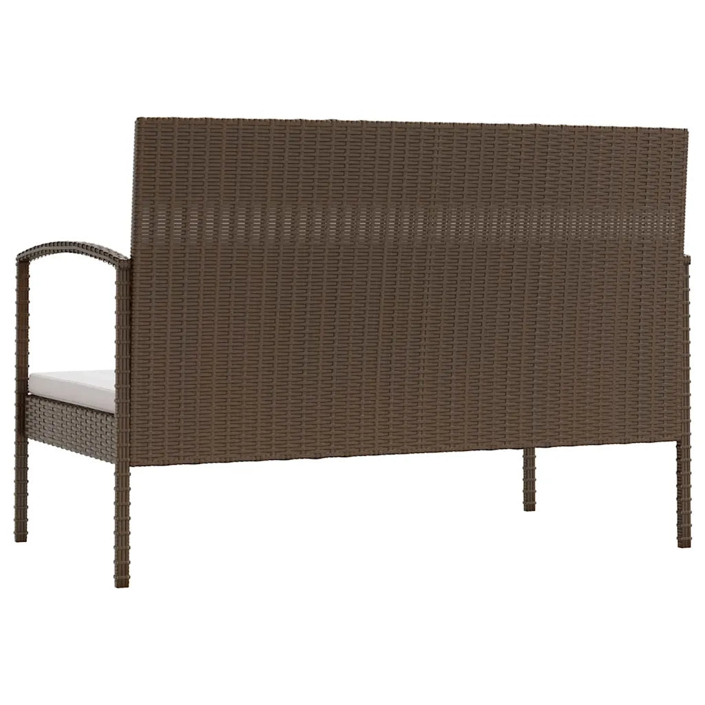 Set Divani da Giardino 8 pz con Cuscini in Polyrattan Marrone 3095965