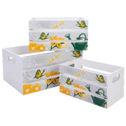 Cassettiera in legno stampata set 3 pz 36x26x18h-31x21x16h-26x16x14h cm