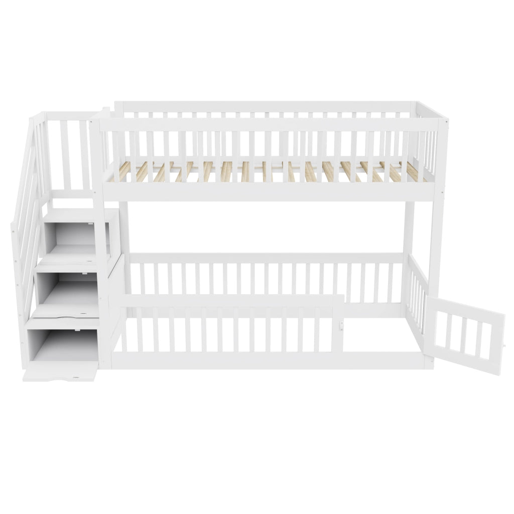 letto a castello in legno bianco 90 x 200 cm