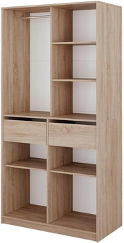 Armadio Elmo, Sonoma, 100 x 200 cm con 2 cassetti, per una conservazione flessibile di diversi capi di abbigliamento