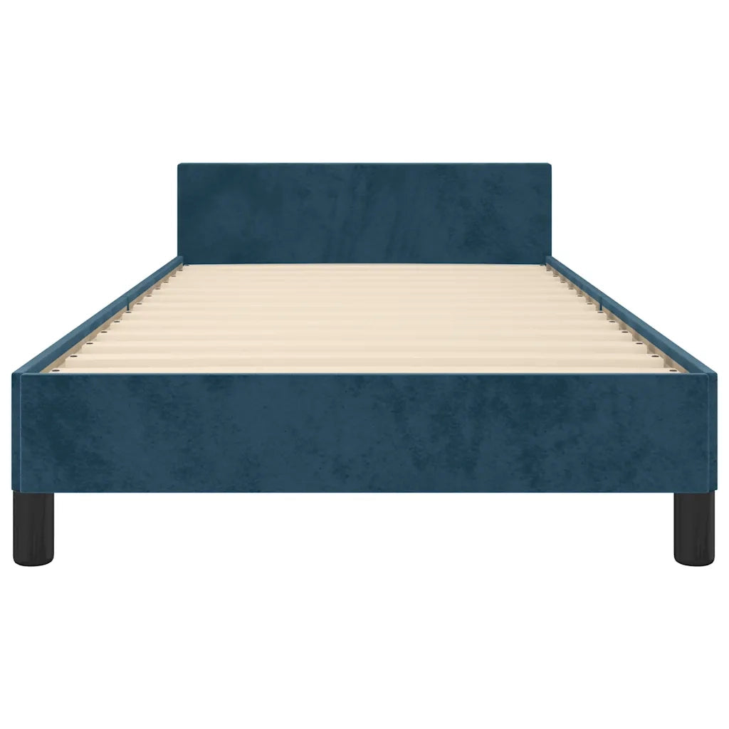 Giroletto senza Materasso Blu Scuro 90x200 cm in Velluto