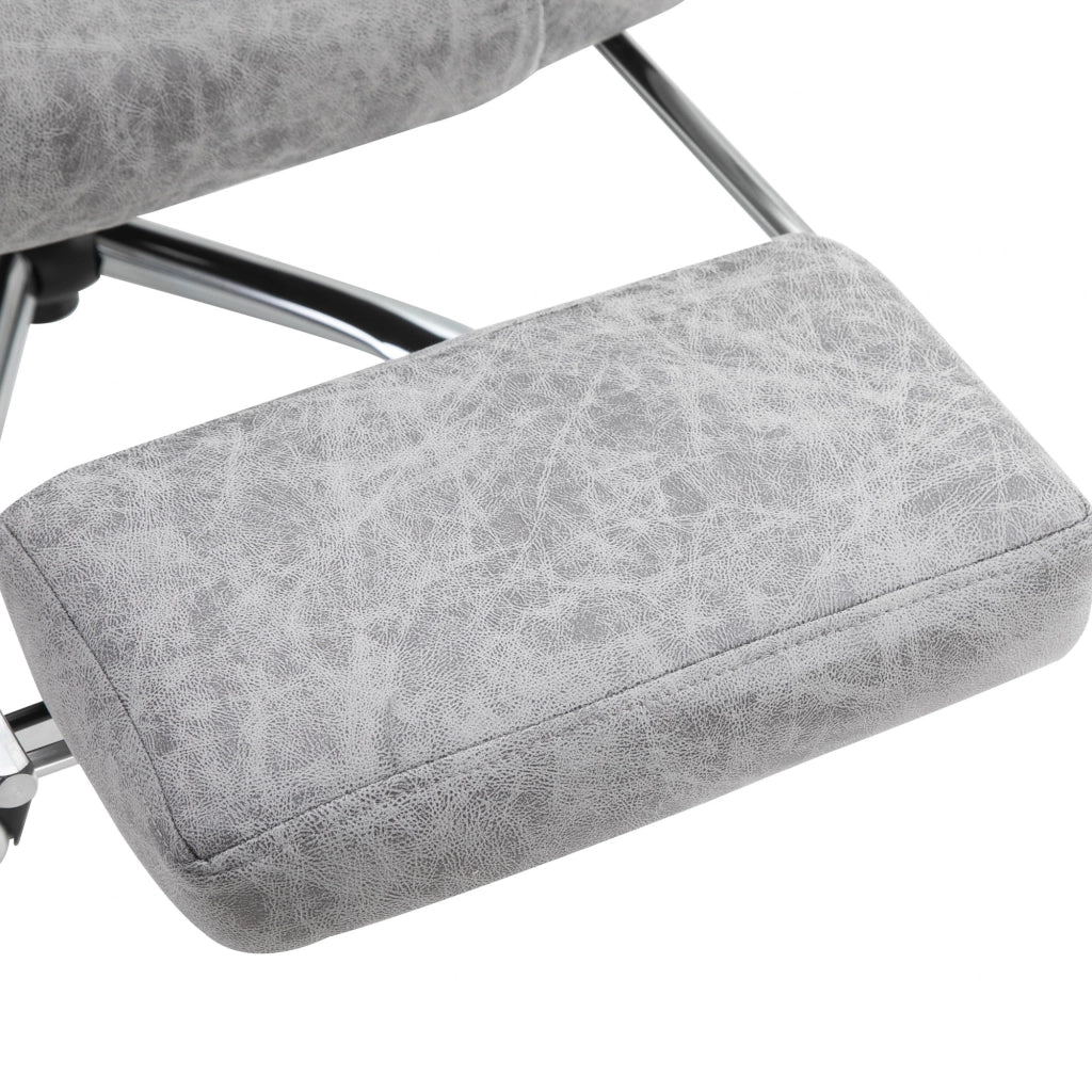 POLTRONA MASSAGGIO E RISCALDAMENTO 62x67x113-120 cm Grigio in microfibra