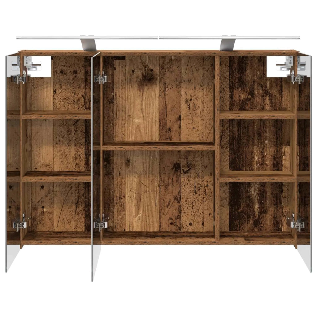 Mobiletto per specchio da bagno con lo scaffale Legno vecchio