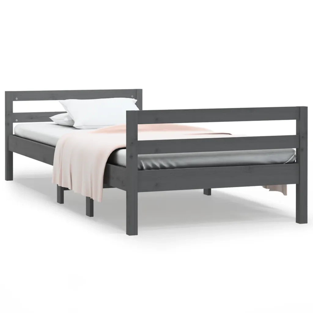 Giroletto Grigio 75x190 cm in Legno Massello di Pino cod mxl 57678