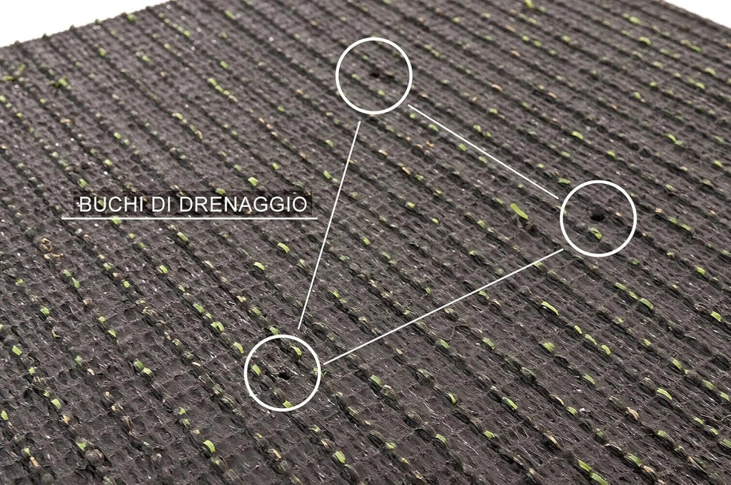 Erba Sintetica Drenante 2X6 Mt Prato Verde Artificiale 30mm Alta Qualità Made in Italy