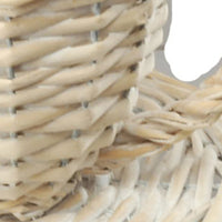 Set 2 Cesti a Forma di Tazza in Materiale Naturale Larghezza 29 cm