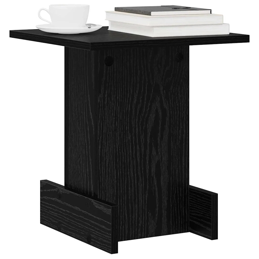 Tavolino Rovere Nero 35,5 x 35 x 40 cm Legno ingegnerizzato 891209