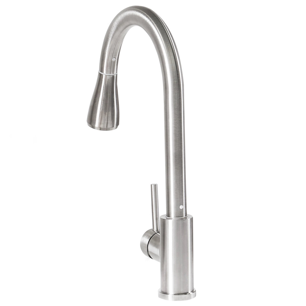 Rubinetto da cucina moderno rubinetto miscelatore a spruzzo estraibile bobina a molla in acciaio inossidabile beccuccio girevole argento