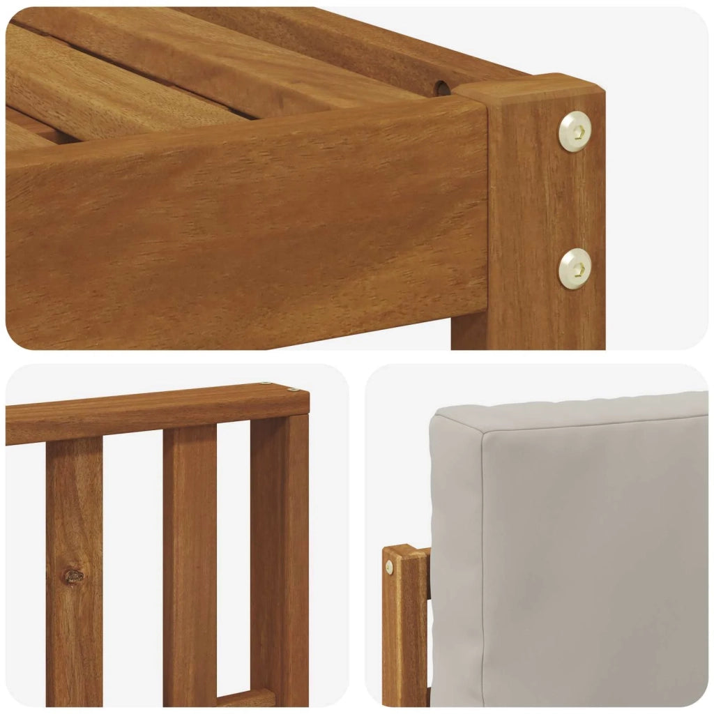 Set di divani da esterno 8 pz Grigio Naturale e Chiaro 3366809