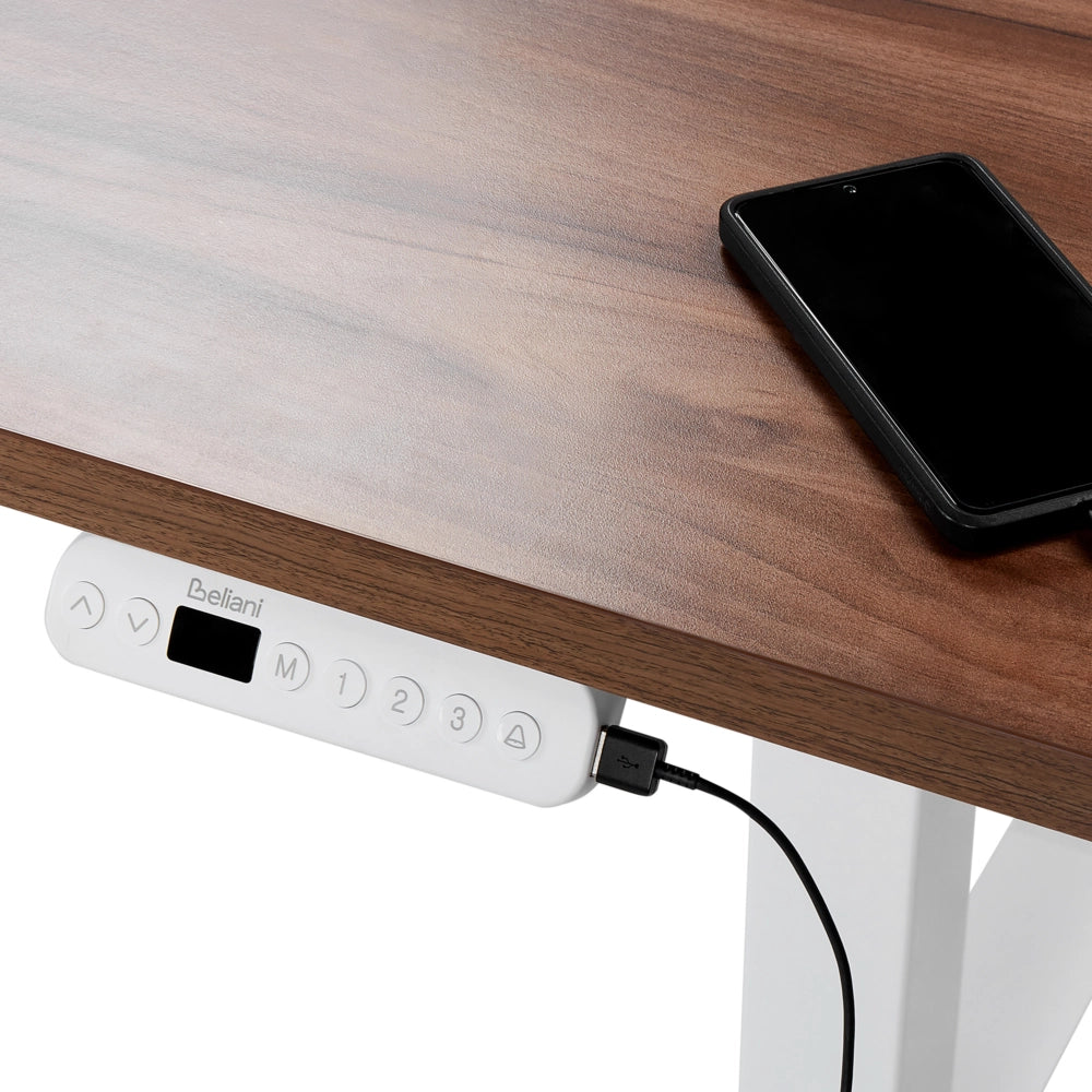 Scrivania regolabile elettricamente nero e bianco 180 x 80 cm Struttura in acciaio verniciato a polvere