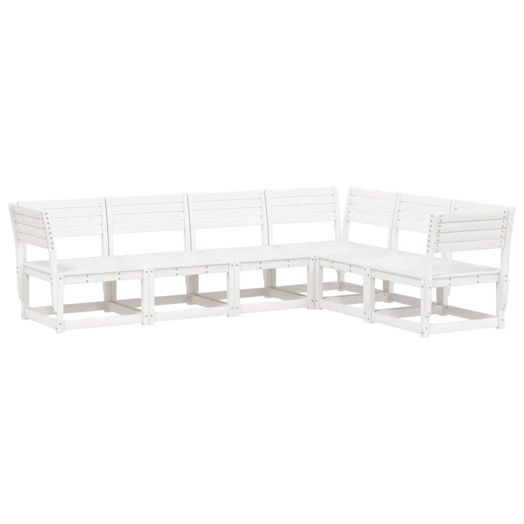 Set Divani da Giardino 6 pz Bianco in Legno Massello di Pinocod mxl 112373