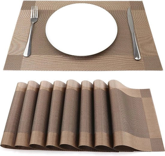 Set di tovagliette in vinile, 4 o 8 pezzi, 45 x 30 cm