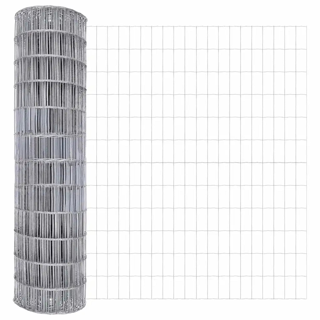 Recinzione da Giardino | Recinzione con Posto Argento 1,5 x 10 m Acciaio