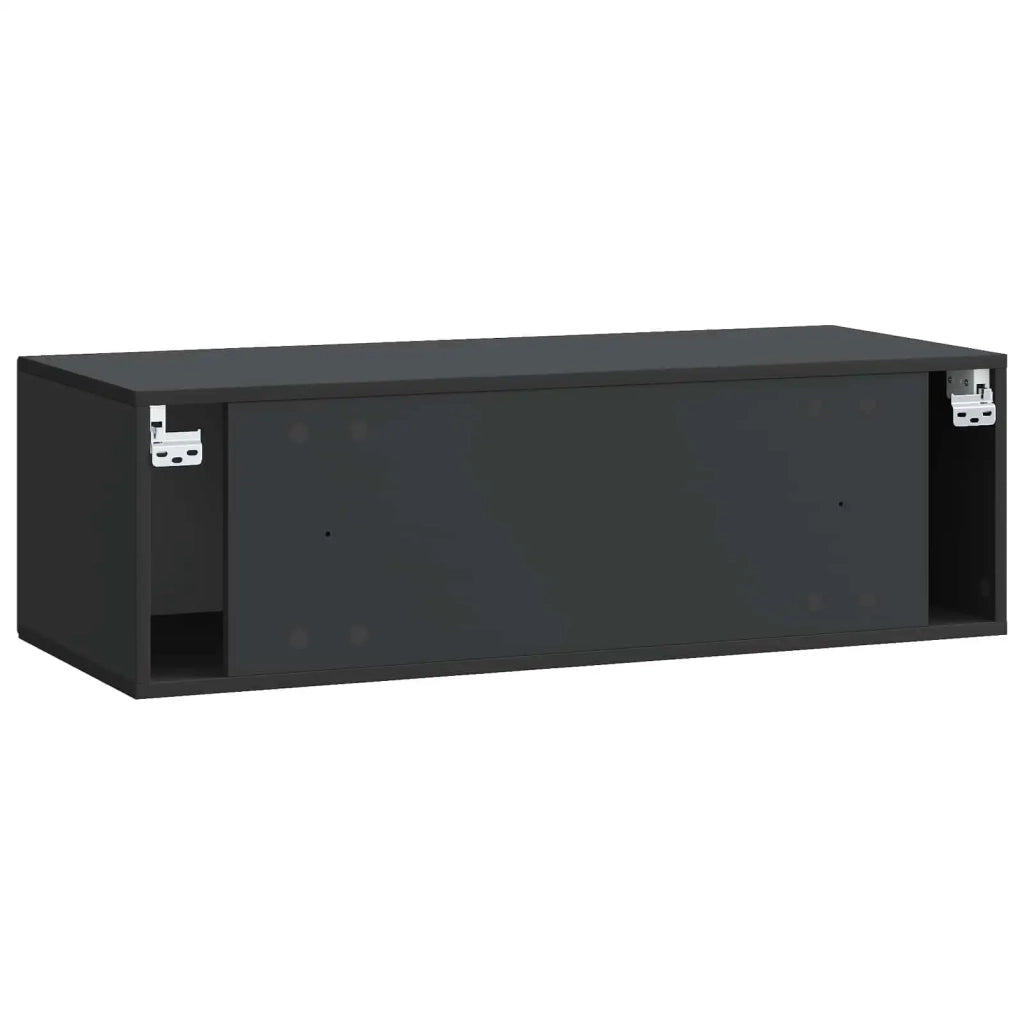 Mobile Porta TV da Muro Montaggio a parete Nero 98 x 41 x 30 cm 898016