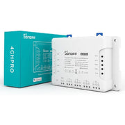 Trade Shop - Interruttore Smart Wifi 4gang 4ch Casa Intelligente Alexa Google Sonoff 4chpror3 -