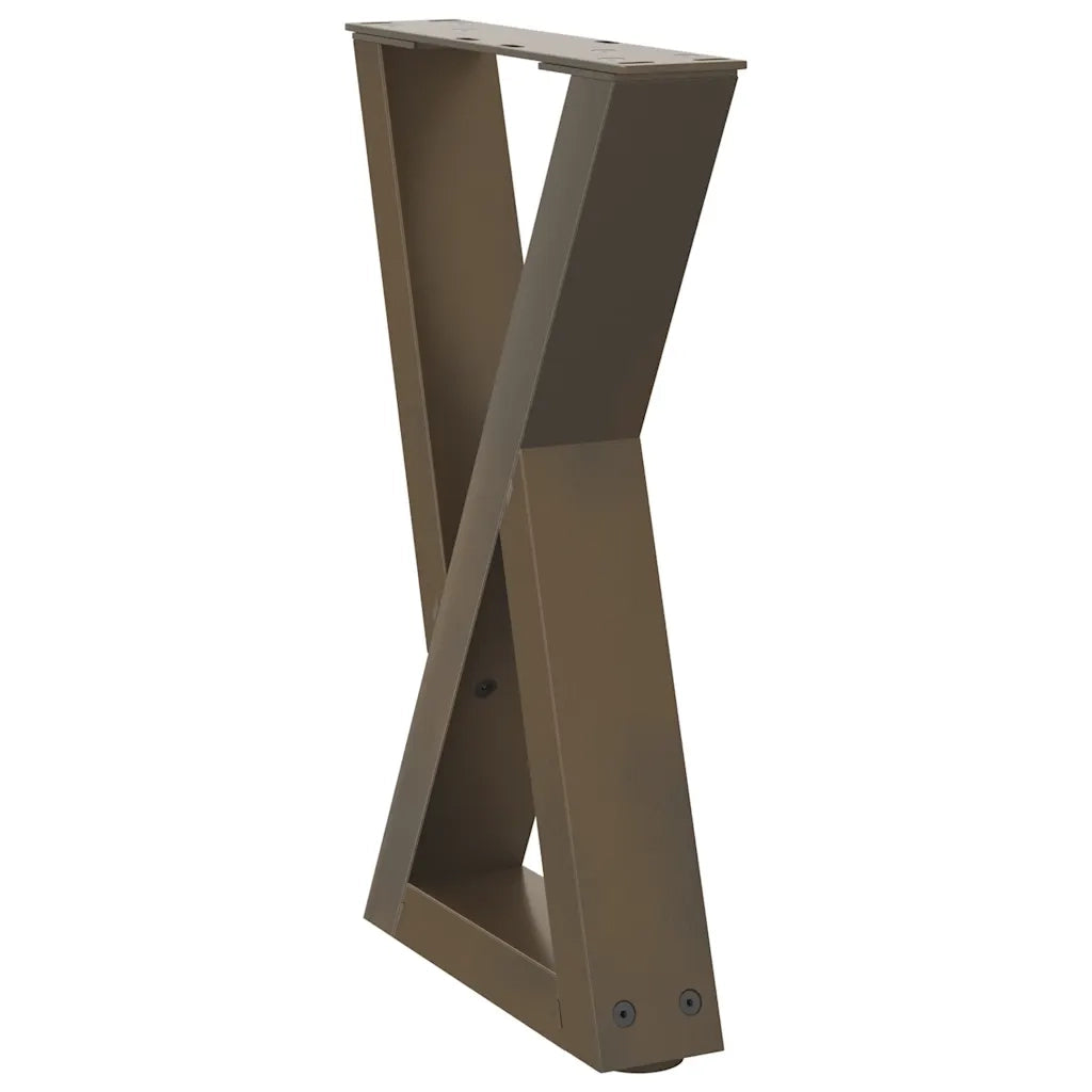 Gambe per Tavolino da CaffÃ¨ 2 pz Acciaio Naturale 28x(42-43,3) cm Acciaio