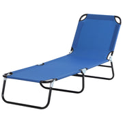 Poltrona reclinabile pieghevole 5 posizioni ¨C zephmum ¨C blu 188x56x28 cm