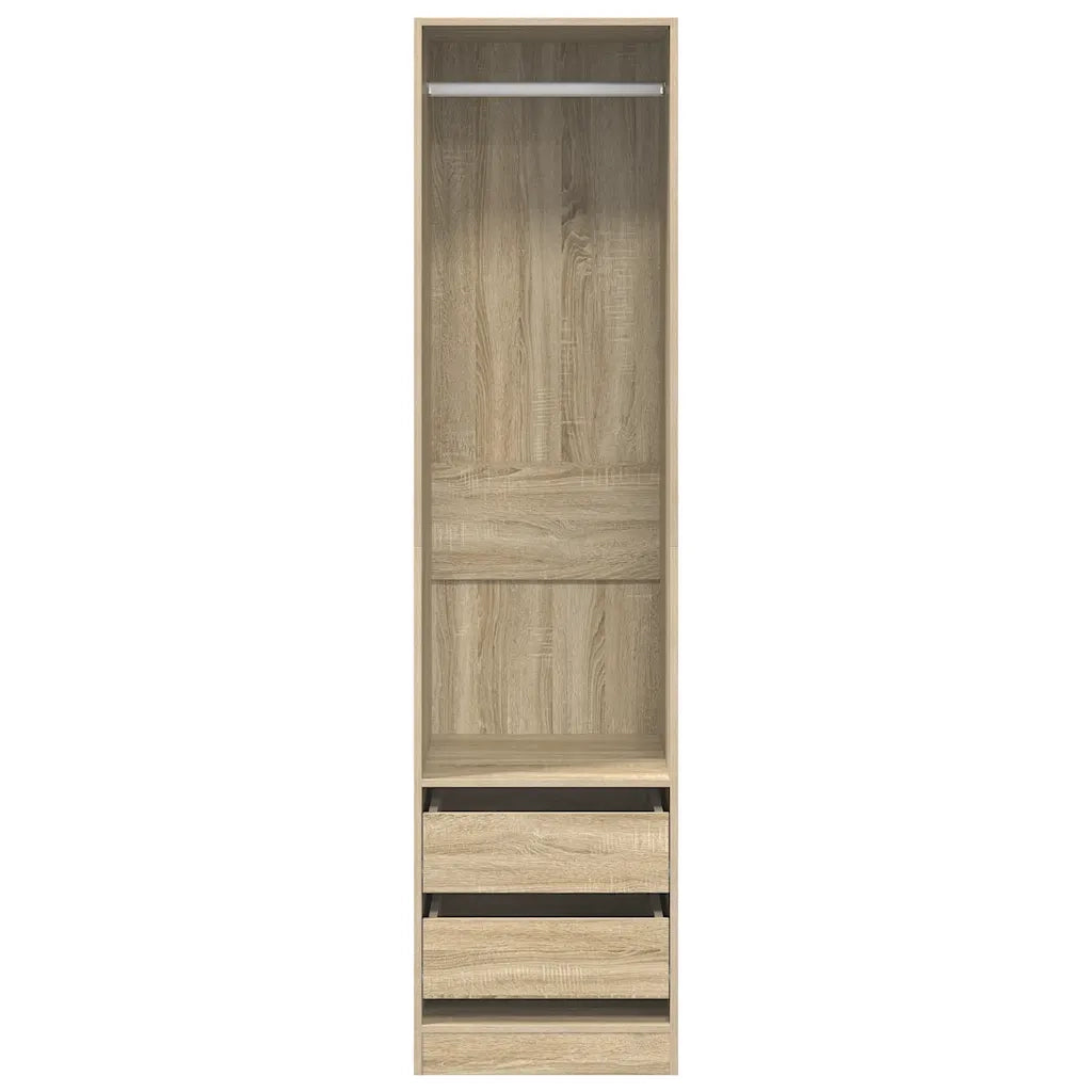 Armadio con Cassetti Rovere Sonoma 50x50x200 cm in Truciolato cod mxl 66746