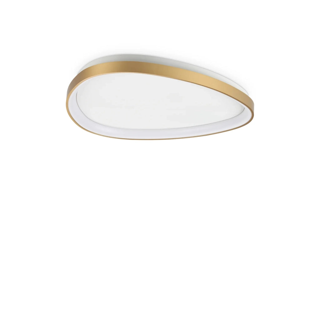 Plafoniera Gemini 1 Luce Led Integrato Ottone