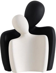 Decorazione ceramica per coppia, creativo amore in camera da letto, soggiorno, ufficio, oggetto decorativo per regalo per coppia, bianco e nero