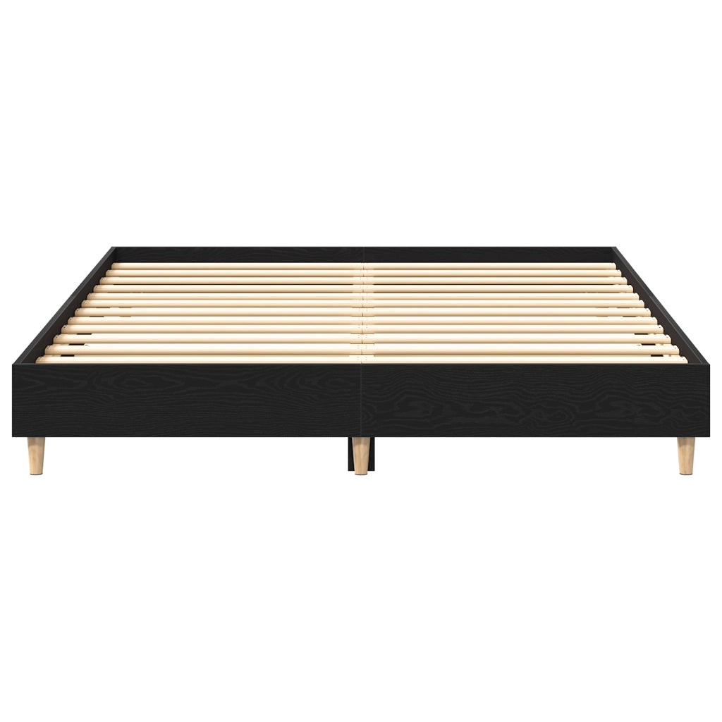 Struttura letto rovere nero 150x200 cm