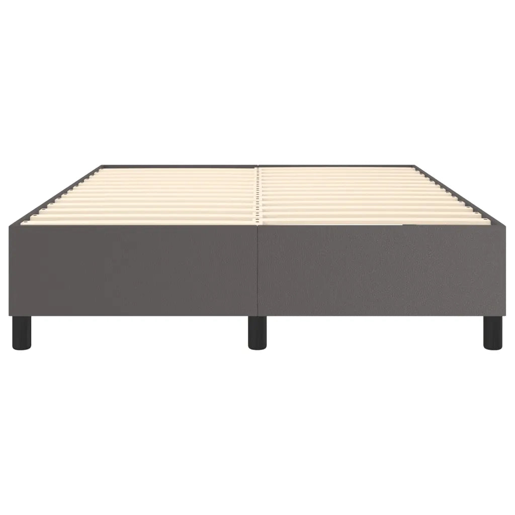 Struttura Letto a Rete a Molle-Giroletto Grigio 140x200 cm in Similpelle 257807