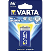 Blister 1 batteria 9V VARTA high energy alcalina 6LR61