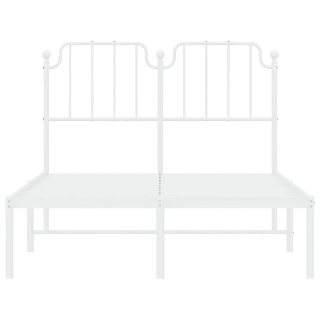 Giroletto con Testiera Metallo Bianco 120x190 cm 373933