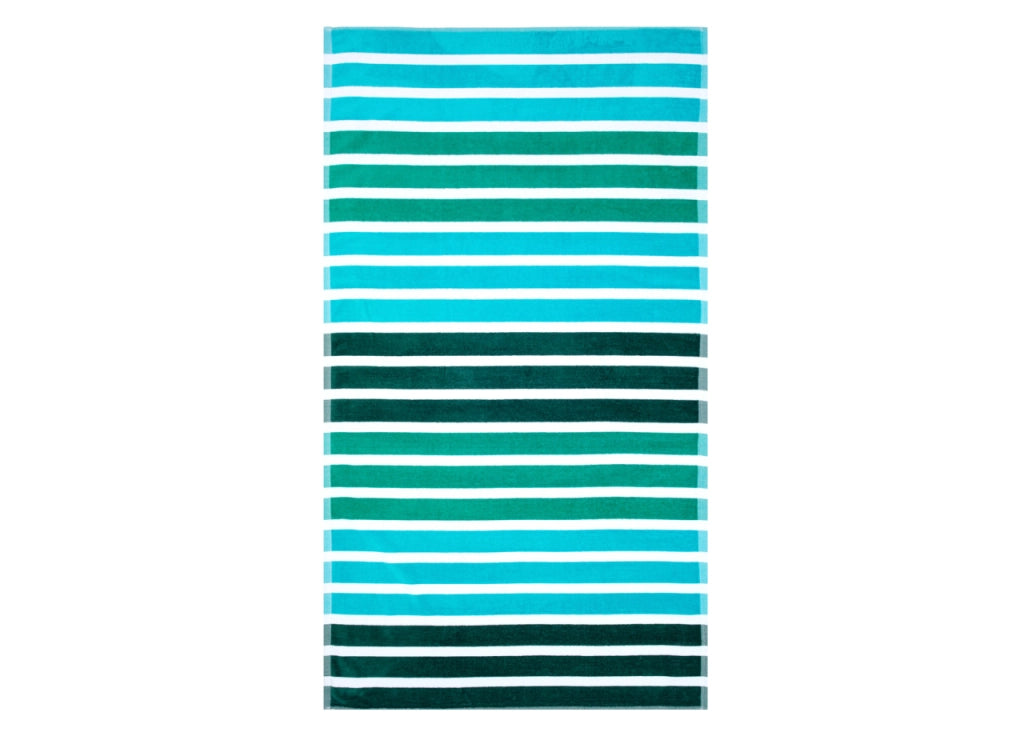 Telo Mare Jacquard Spugna Asciugamano Spiaggia Disegno Babilonia - Telo Mare - Verde