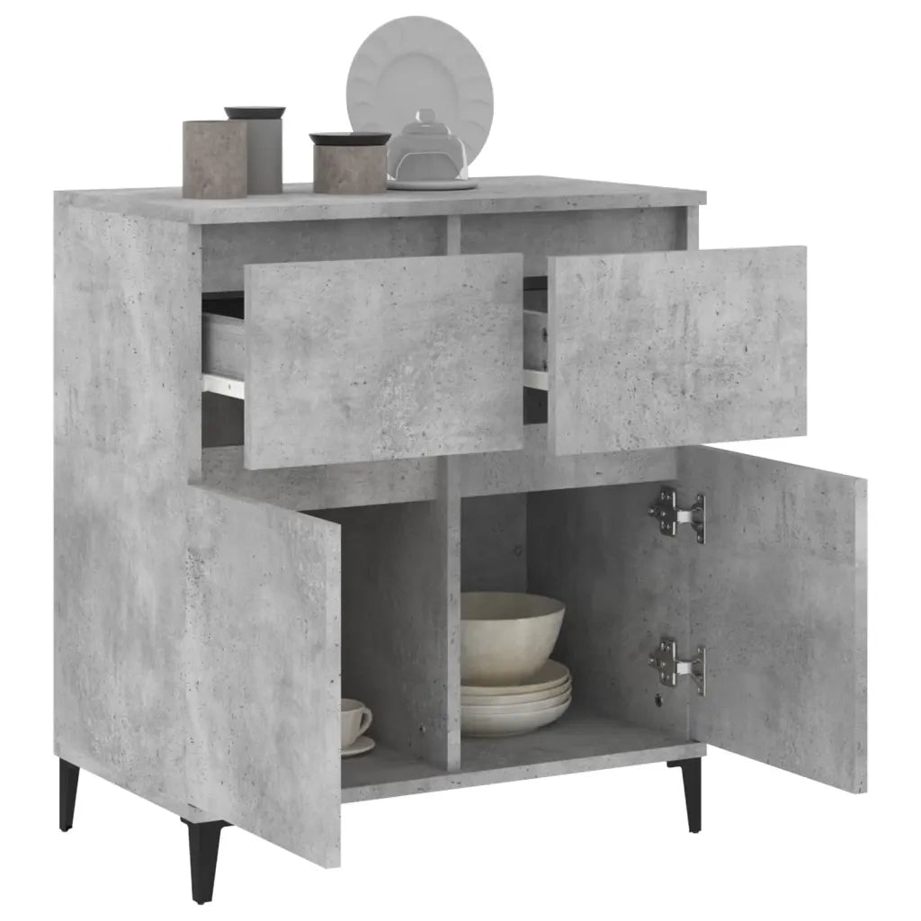 Credenza-Buffet-Armadio da cucina Grigio Cemento 60x35x70 cm in Legno Multistrato 206597