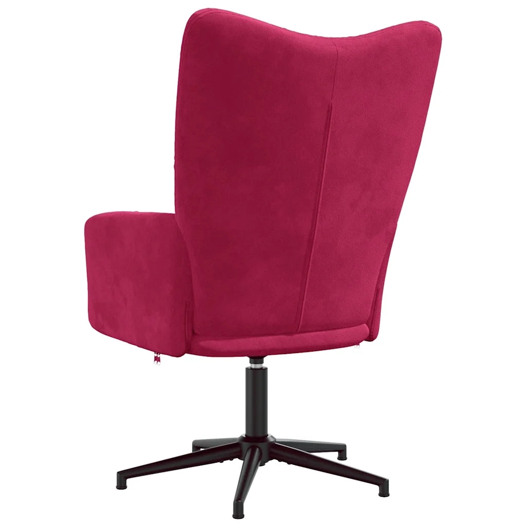 vidaXL Sedia Relax Rosso Vino in Velluto