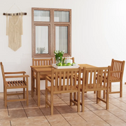 Set da pranzo da giardino 7 pz 150x90 cm in legno massello di teak