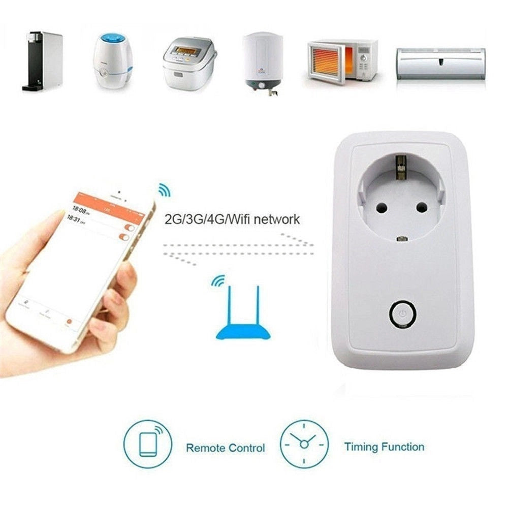 Trade Shop - Presa Di Corrente Intelligente Controllabile Con Il Wifi - Smart Power Plug -