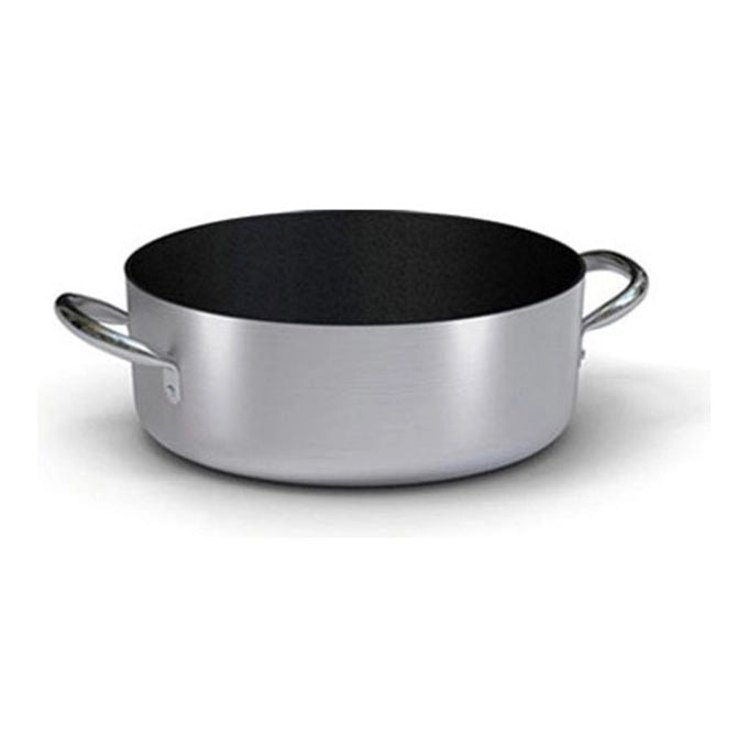 Ballarini 513836 2000 Casseruola Bassa Antiaderente Diametro 36 cm Altezza 11,5 cm Capacita' 11 lt Fondo Alto Spessore Distribuzione Uniforme del Calore Compatibile Gas Elettrico colore Nero