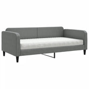 Divano letto | Sof¨¤ letto | Letto singolo con Materasso Grigio Scuro 100x200 cm in Tessuto