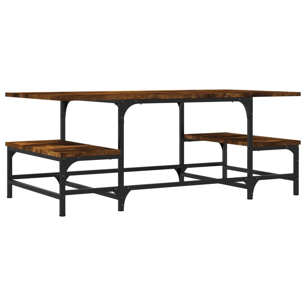 Tavolino da Salotto Rovere Fumo 100x50,5x40cm Legno Multistrato 835376