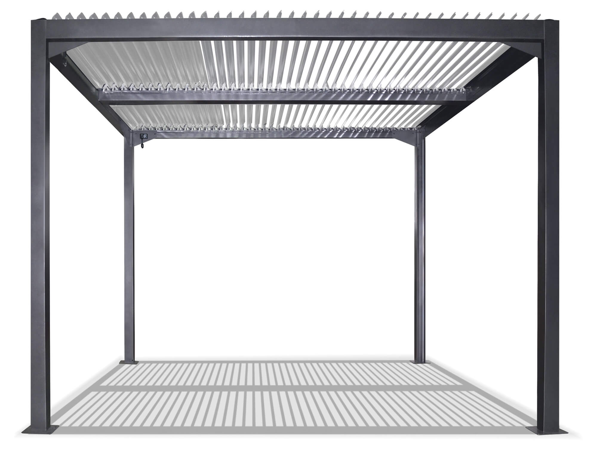 Pergola da Giardino 3x3m in Alluminio Antracite