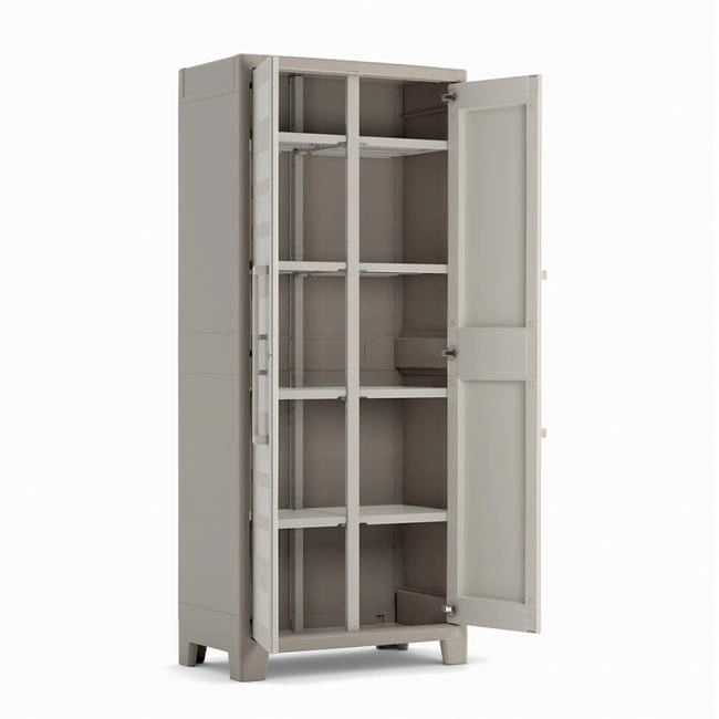 ARMADIO TUTTOPIANI IMPERMEABILE GULLIVER KETER  PPL SABBIA BEIGE 2 ANTE CM 80X44 H.CM 182