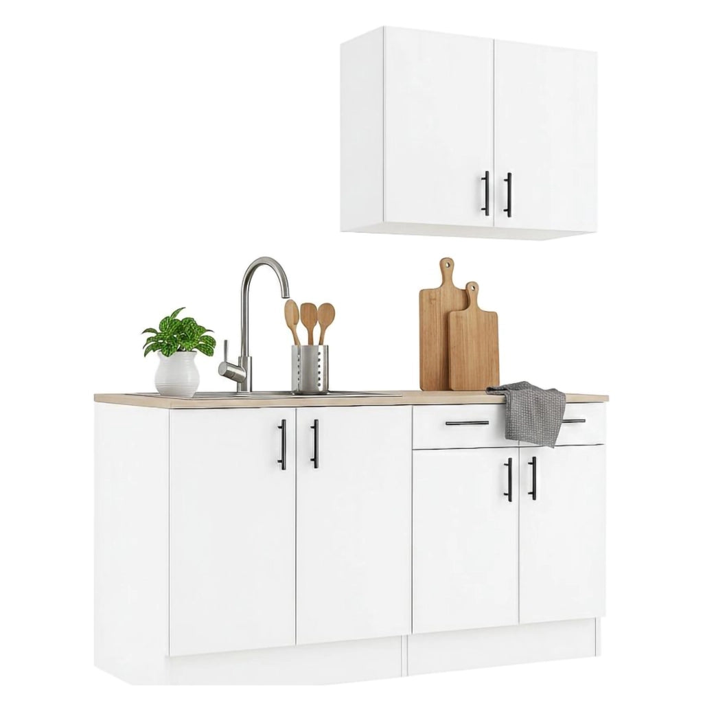 Cucinino Velvenia, Cucina un Cassetto, Elettrodomestici non inclusi, Bianco