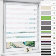 Doppio Tendalino Senza Forare - Klemmfix - Verde/Grigio/Bianco - 40 x 150 cm