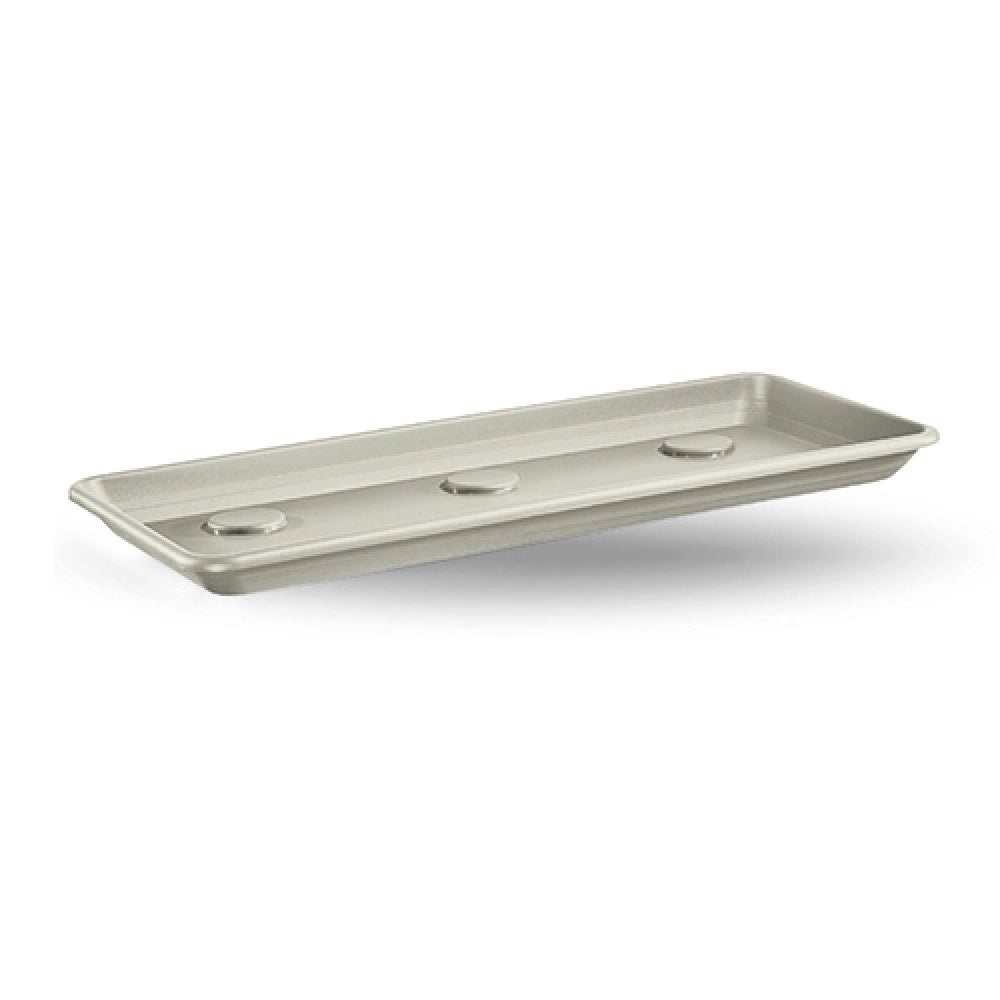 SOTTOVASO RETTANGOLARE Sottofioriera in plastica Anthea 100cm Veca 94 X 40 X 4,5 Color: GRIGIO PASTELLO