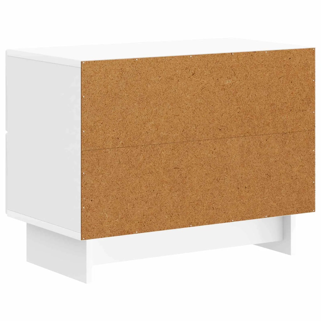 Comodino | Armadio da Notte | Mobiletto da notte con cassetto Bianco Lucido 62 x 34,5 x 47,5 cm