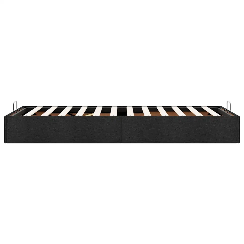 Struttura Letto Pouf senza Materasso Nero 80x200 cm in Tessuto 3310835