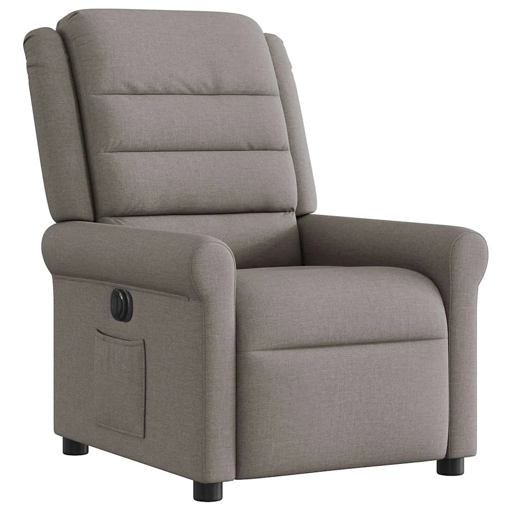 Poltrona Elettrica Reclinabile Tortora in Tessuto 3303301
