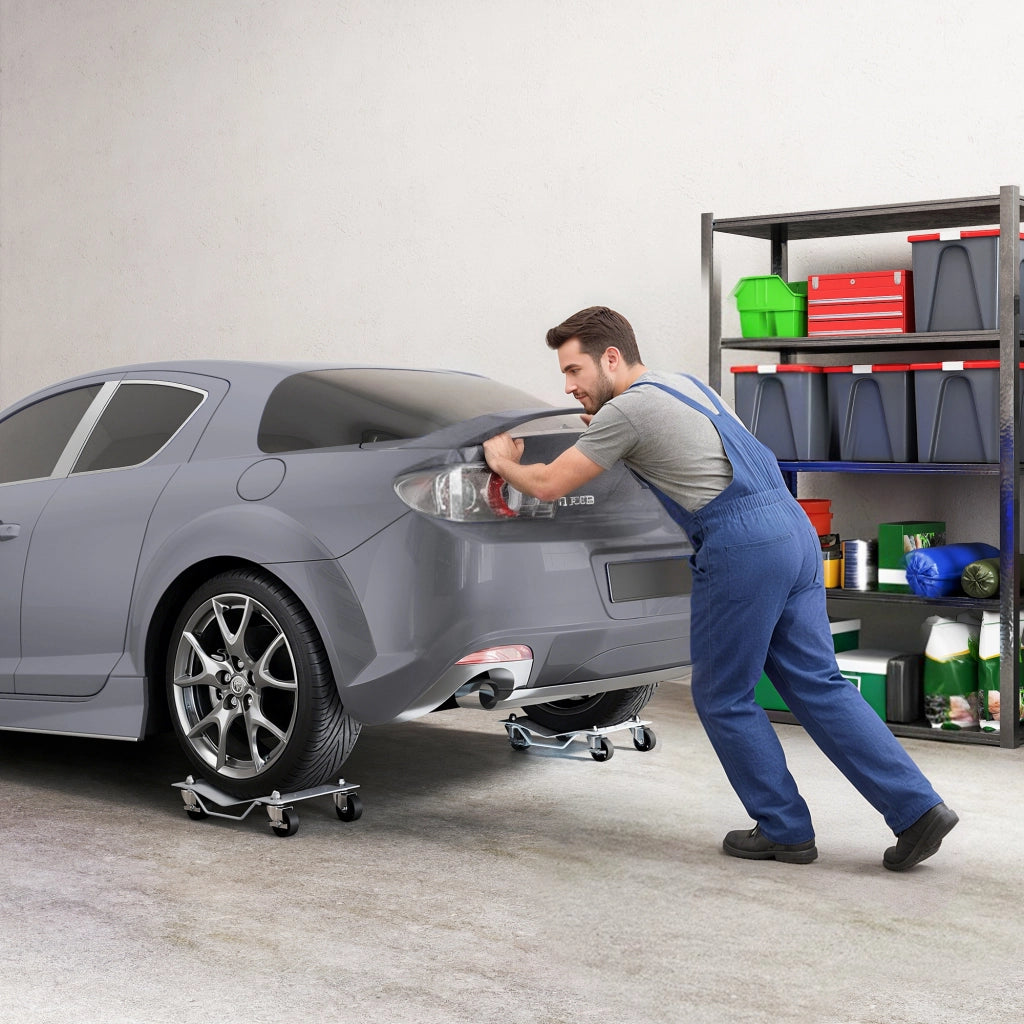 Martinetto Idraulico per Auto con 4 Ruote ¨C Zephmum ¨C Grigio 40.5x30x13.5 cm