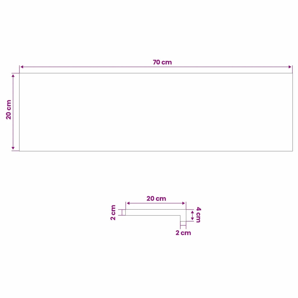 Soglie per finestre 2 pz Naturale 70 x 20 x 2 cm 42048135