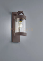 SAMBESI APPLIQUE LED DA ESTERNO LANTERNA CON SENSORE CREPUSCOLARE METALLO RUGGINE H. 33CM 1 LUCE ATTACCO E27