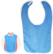 Slabbino per adulti, lavabile, impermeabile slabbino in materiale da bagno, slabbino riutilizzabile per adulti con chiusura a clip, slabbino unisex per anziani